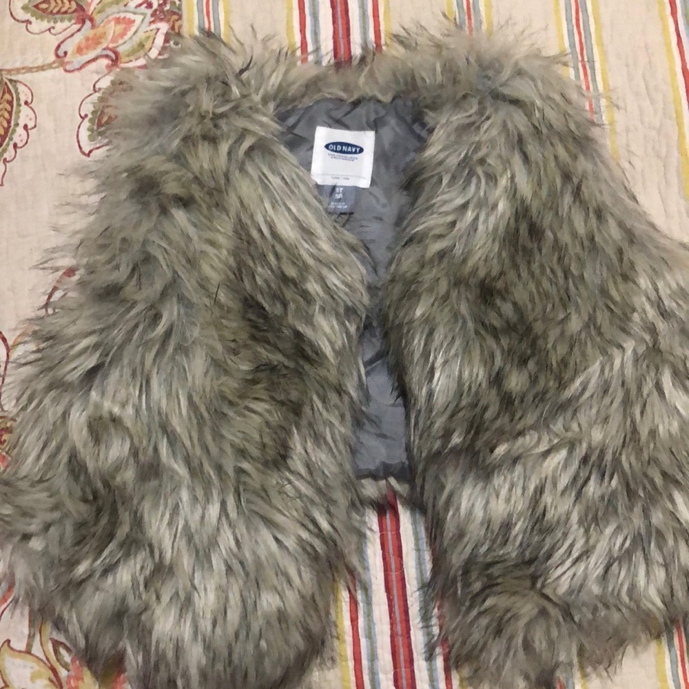 Toddler girl fur vest